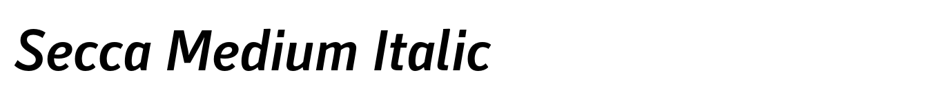 Secca Medium Italic